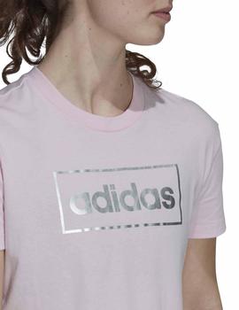 Camiseta W foil box graphic tee - Rosa