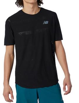 Camiseta tecnica Q speed jacquard sleeve - Negro