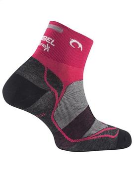 Calcetines Race w - Negro fuxia