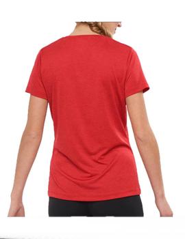 Camiseta técnica Agile ss tee w - Rojo
