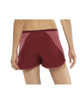 Pantalon corto Cross 3' short w - Coral cabernet