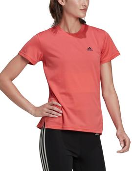 Camiseta fitness 3 stripes tee - Coral