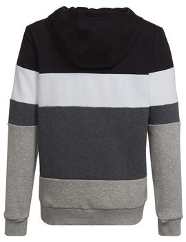 Sudadera Colorblock fleece hoodie - Negro gris