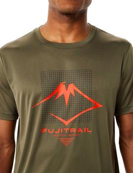 Camiseta técnica Fujitrail logo ss top - Verde