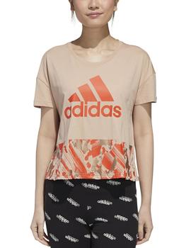 Camiseta W u 4 u cropped tee - Coral