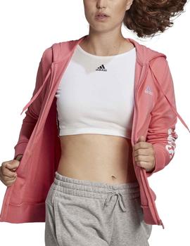 Chaqueta Linear ft full zip hoodie w - Coral