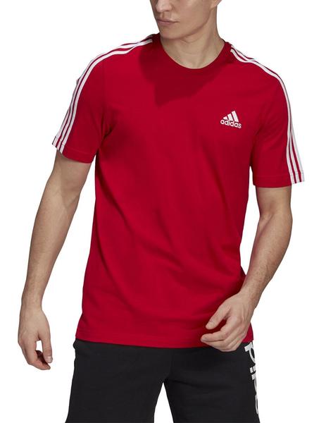 Camiseta 3 stripes sj tee - Rojo
